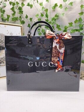 Authentic Gucci Retail Tote PVC Shopping Bag - Large